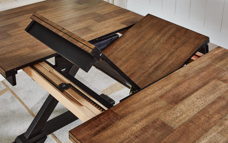 Wildenauer Brown/Black Dining Set detail view