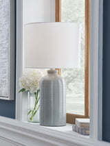 Wimlow Gray Blue Table Lamp from Ella Furniture