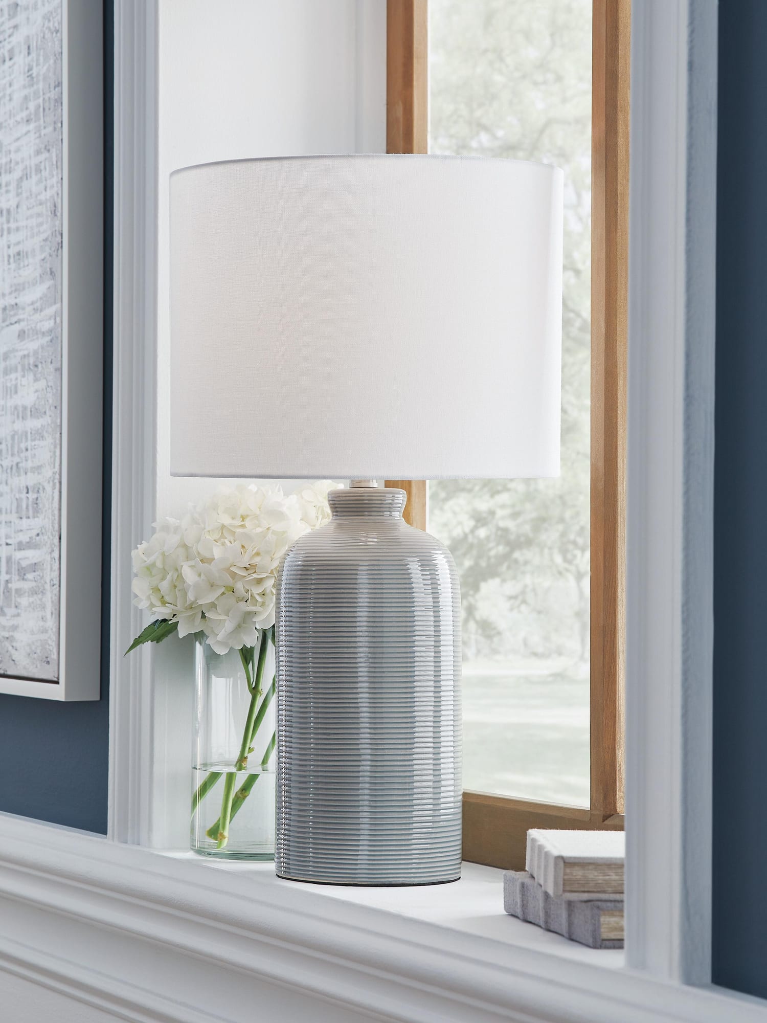 Wimlow Gray Blue Table Lamp from Ella Furniture
