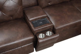 Winston Brown Power Reclining Sectional w Pull-Out Bed view 3