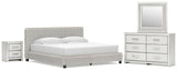 Zuraleus White Upholstered Bedroom Set view 2