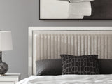 Zuraleus White Upholstered Panel Platform Platform Upholstered Bedroom Set 2 Queen 3: Bed, Dresser, Mirror from Ella Furniture