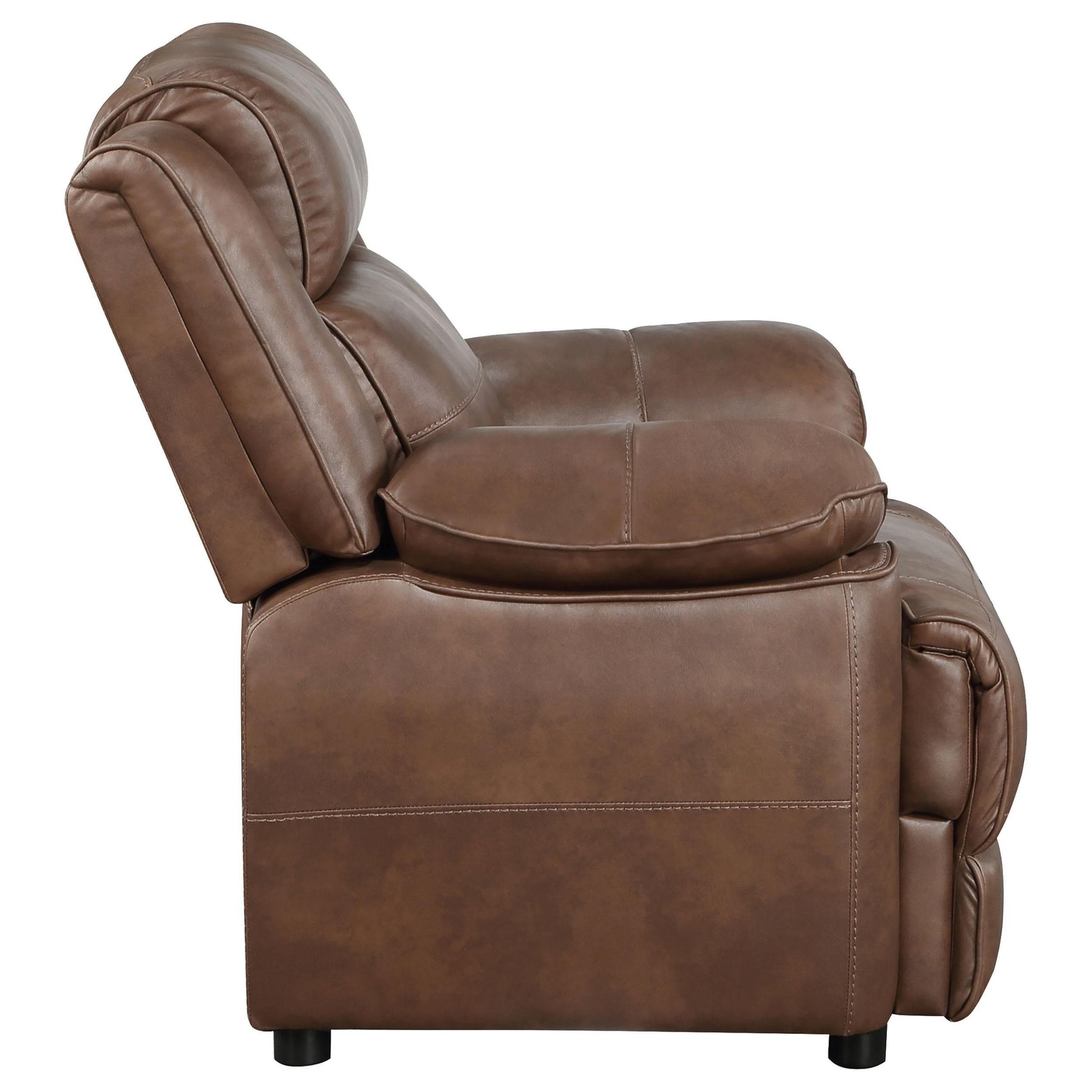 Ellington 3-piece Upholstered Padded Arm Sofa Set Dark Brown 508281-S3 - Ella Furniture
