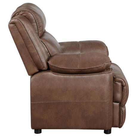 Ellington 3-piece Upholstered Padded Arm Sofa Set Dark Brown 508281-S3 - Ella Furniture