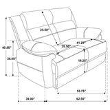 Ellington 3-piece Upholstered Padded Arm Sofa Set Dark Brown 508281-S3 - Ella Furniture