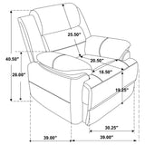 Ellington 3-piece Upholstered Padded Arm Sofa Set Dark Brown 508281-S3 - Ella Furniture