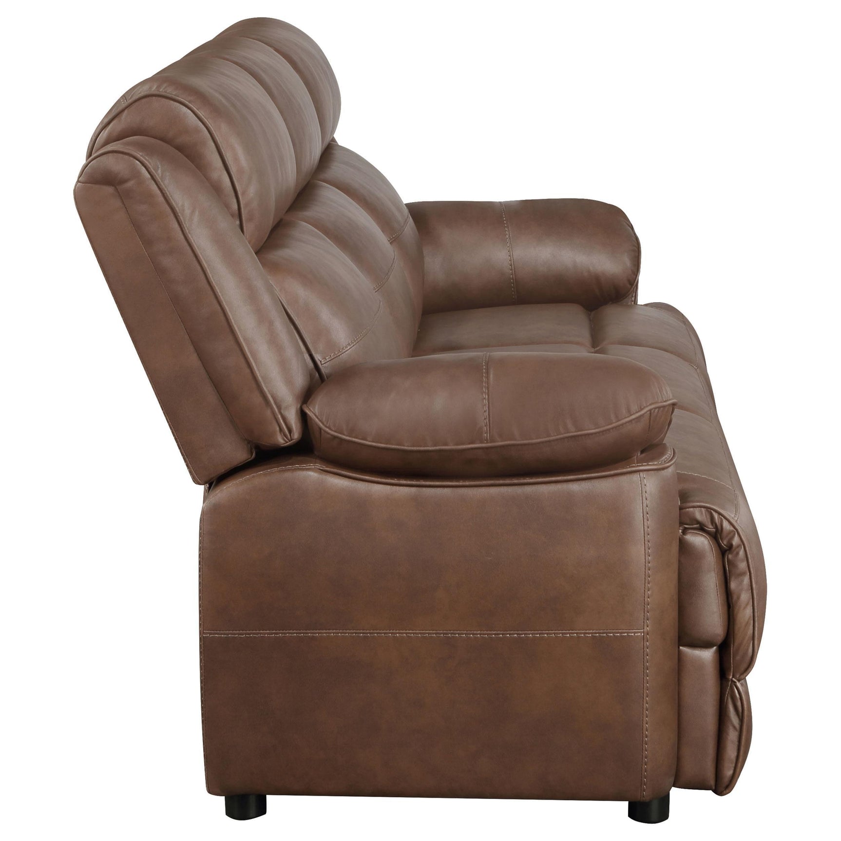 Ellington 3-piece Upholstered Padded Arm Sofa Set Dark Brown 508281-S3 - Ella Furniture