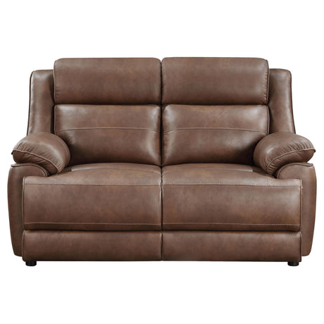 Ellington 3-piece Upholstered Padded Arm Sofa Set Dark Brown 508281-S3 - Ella Furniture