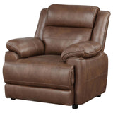 Ellington Upholstered Padded Arm Accent Chair Dark Brown 508283 - Ella Furniture