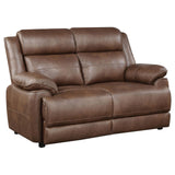 Ellington Upholstered Padded Arm Loveseat Dark Brown 508282 [ETA: 4/11/2024] - Ella Furniture