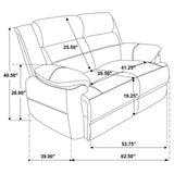 Ellington Upholstered Padded Arm Loveseat Dark Brown 508282 [ETA: 4/11/2024] - Ella Furniture