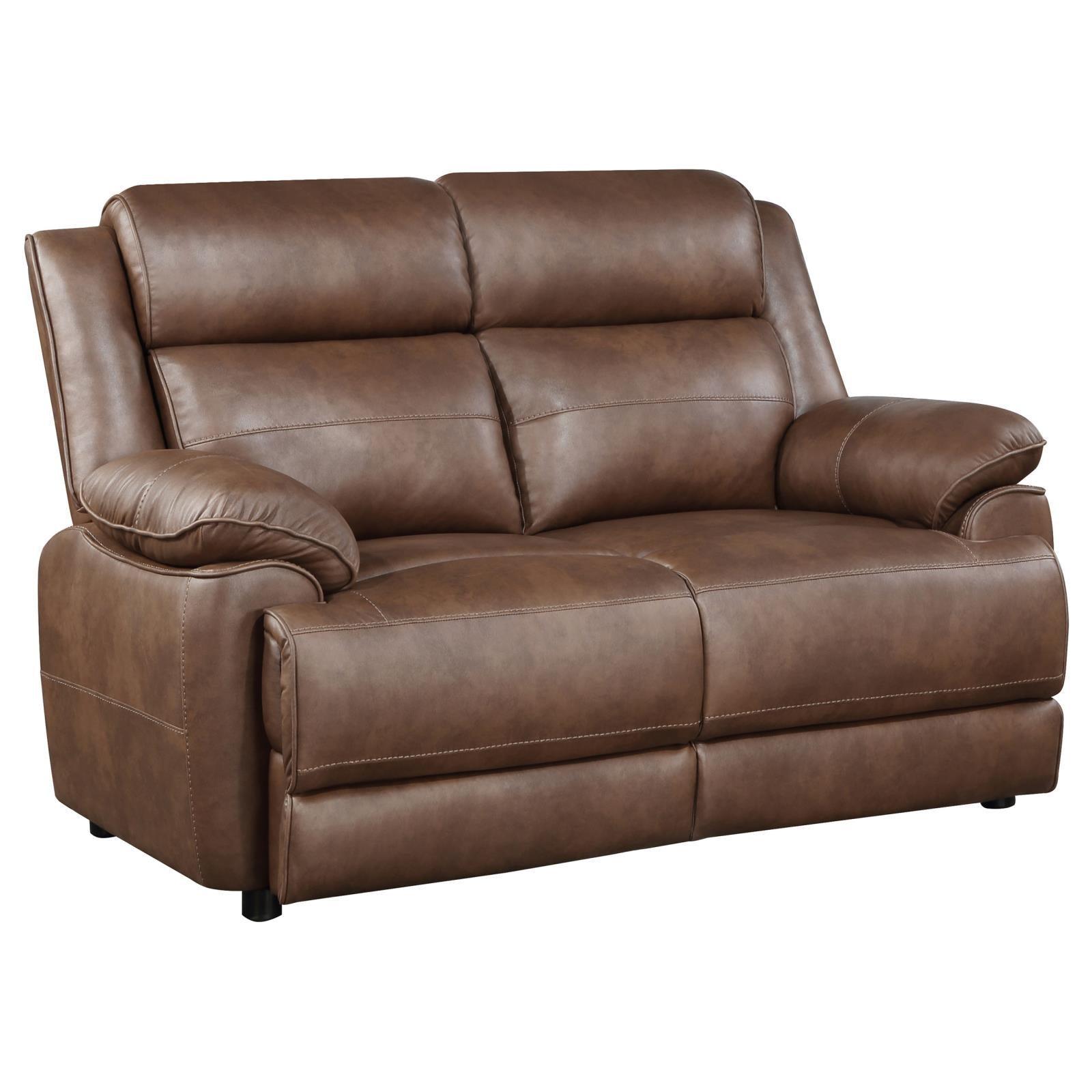 Ellington Upholstered Padded Arm Loveseat Dark Brown 508282 [ETA: 4/11/2024] - Ella Furniture