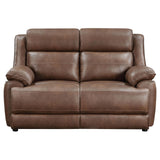 Ellington Upholstered Padded Arm Loveseat Dark Brown 508282 [ETA: 4/11/2024] - Ella Furniture