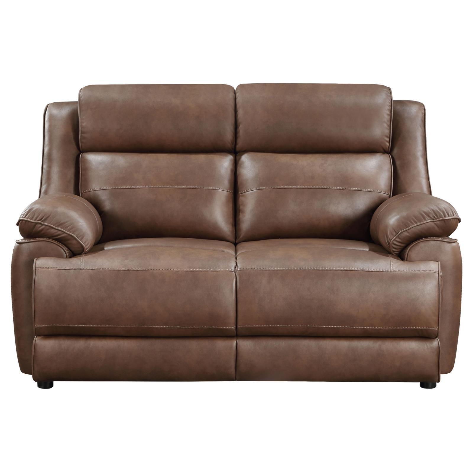 Ellington Upholstered Padded Arm Loveseat Dark Brown 508282 [ETA: 4/11/2024] - Ella Furniture