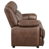 Ellington Upholstered Padded Arm Loveseat Dark Brown 508282 [ETA: 4/11/2024] - Ella Furniture