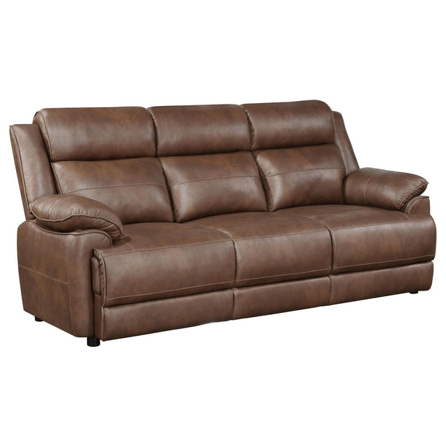 Ellington Upholstered Padded Arm Sofa Dark Brown 508281 [ETA: 3/28/2024] - Ella Furniture