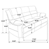 Ellington Upholstered Padded Arm Sofa Dark Brown 508281 [ETA: 3/28/2024] - Ella Furniture