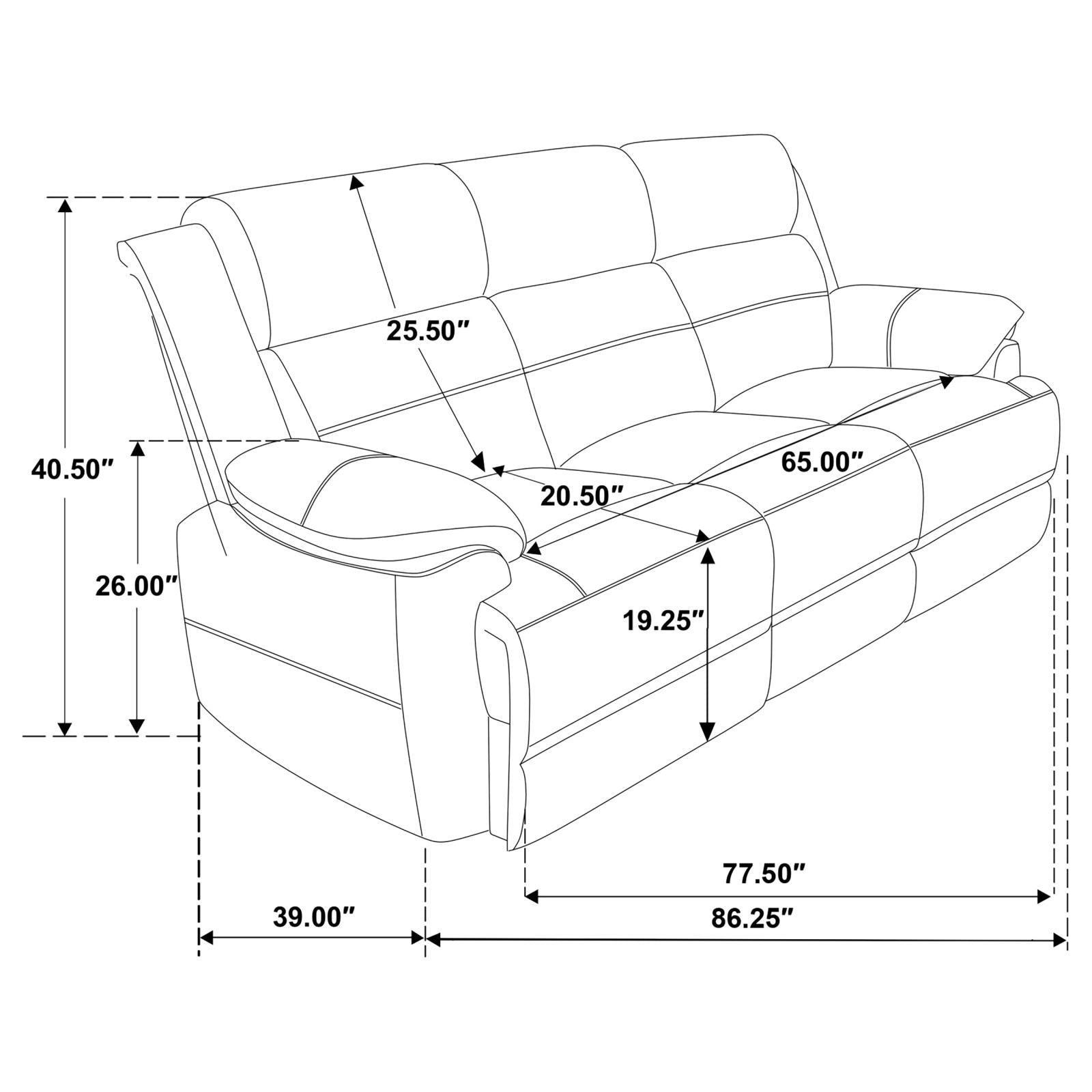 Ellington Upholstered Padded Arm Sofa Dark Brown 508281 [ETA: 3/28/2024] - Ella Furniture