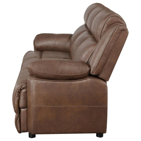 Ellington Upholstered Padded Arm Sofa Dark Brown 508281 [ETA: 3/28/2024] - Ella Furniture