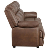 Ellington Upholstered Padded Arm Sofa Dark Brown 508281 [ETA: 3/28/2024] - Ella Furniture