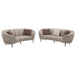 Ellorie 2-piece Upholstered Curved Sofa Set Beige 504837-S2 - Ella Furniture