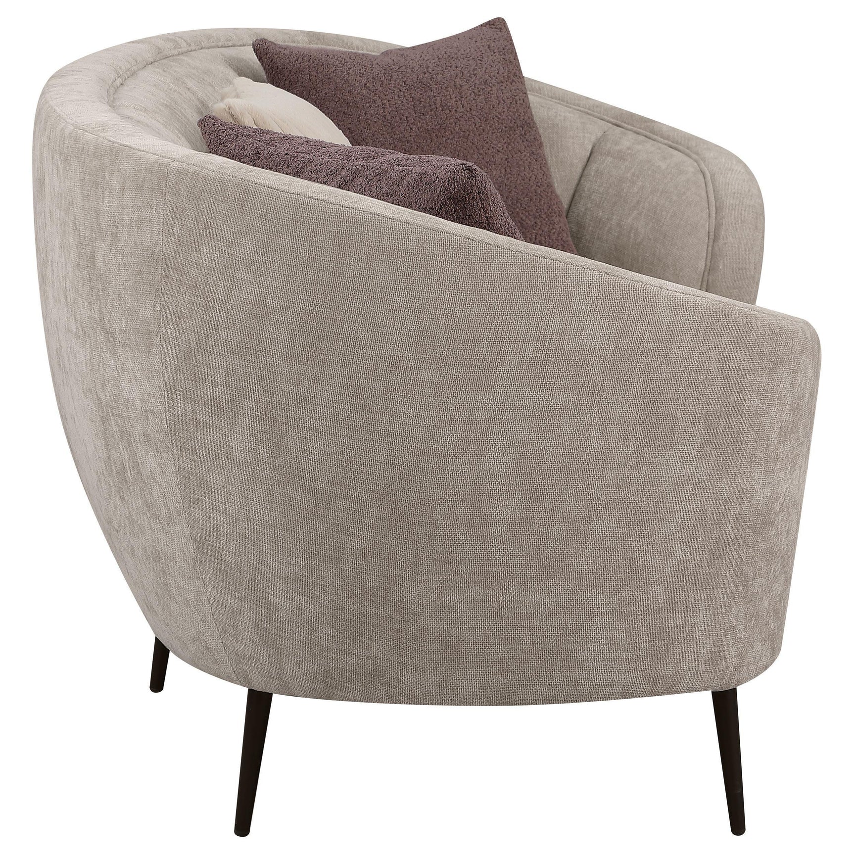 Ellorie 2-piece Upholstered Curved Sofa Set Beige 504837-S2 - Ella Furniture
