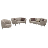 Ellorie 3-piece Upholstered Curved Sofa Set Beige 504837-S3 - Ella Furniture