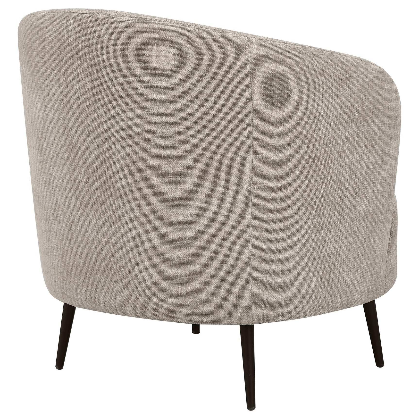 Ellorie Upholstered Channel Back Curved Chair Beige 504839 - Ella Furniture
