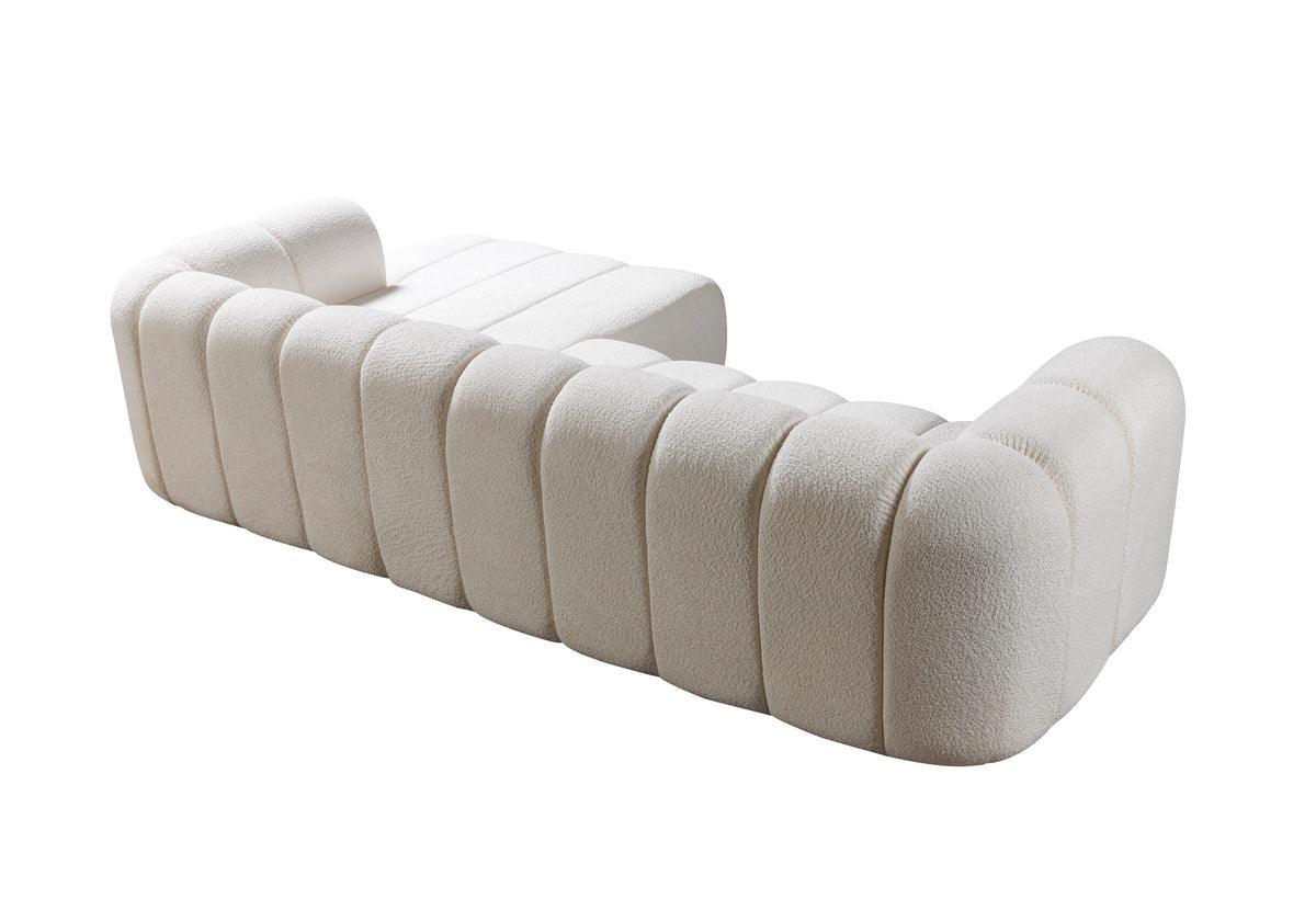 Elly Ivory Boucle Raf Sectional - Ella Furniture