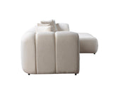 Elly Ivory Boucle Raf Sectional - Ella Furniture
