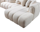 Elly Ivory Boucle Raf Sectional - Ella Furniture