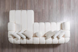 Elly Ivory Boucle Raf Sectional - Ella Furniture