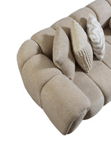 Elly Sand Boucle Raf Sectional - Ella Furniture