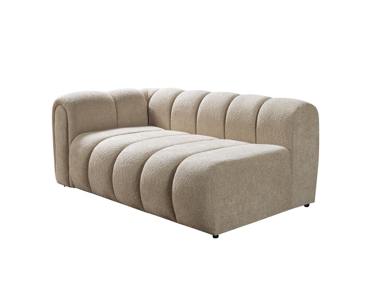 Elly Sand Boucle Raf Sectional - Ella Furniture