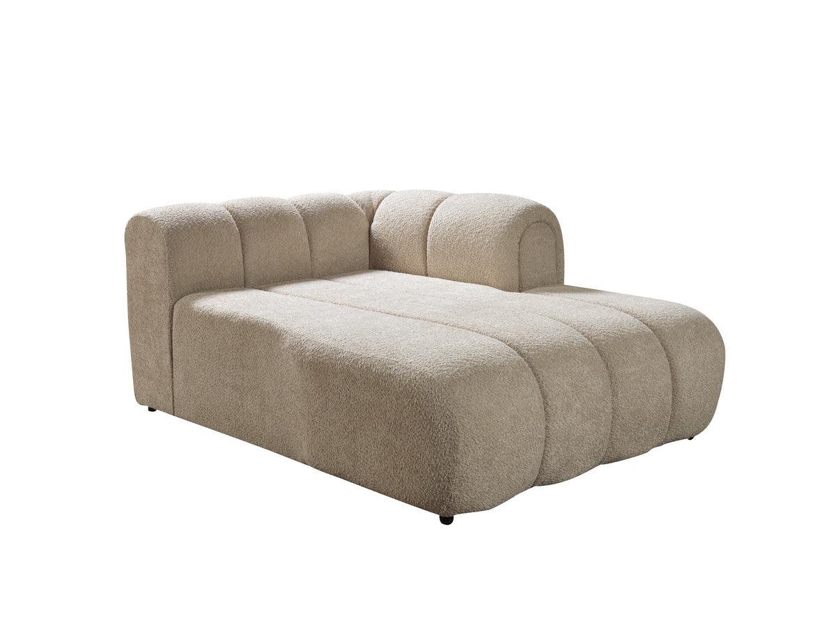 Elly Sand Boucle Raf Sectional - Ella Furniture