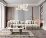 Elly Sand Boucle Raf Sectional - Ella Furniture