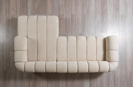 Elly Sand Boucle Raf Sectional - Ella Furniture