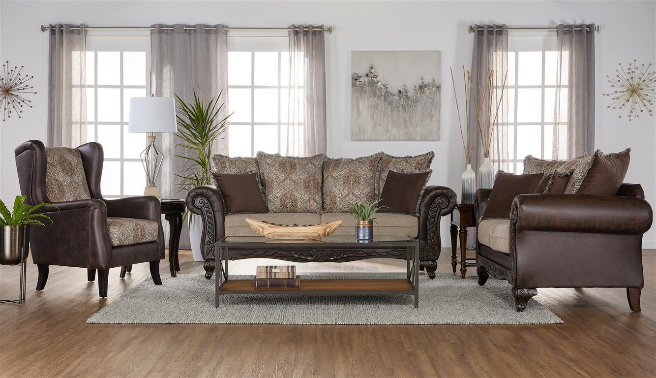 Elmbrook Upholstered Wingback Accent Club Chair Brown 903080 - Ella Furniture
