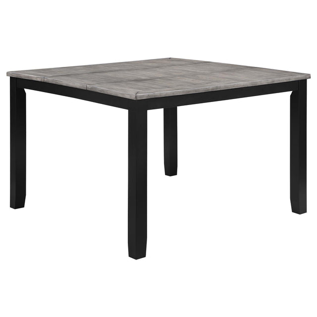 Elodie Counter Height Dining Table With Extension Leaf Grey And Black 121228 - Ella Furniture