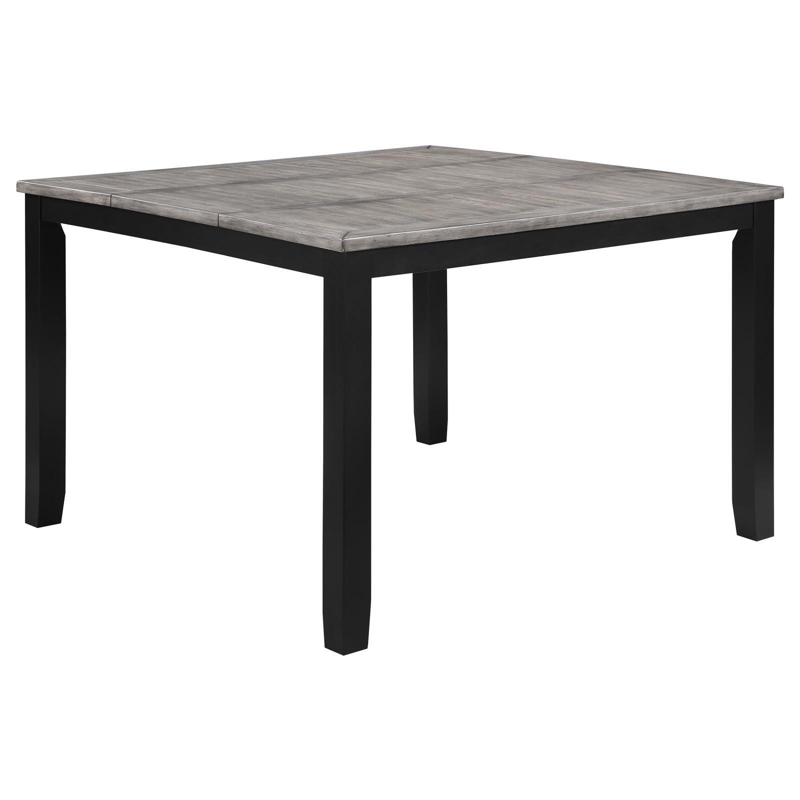 Elodie Counter Height Dining Table With Extension Leaf Grey And Black 121228 - Ella Furniture