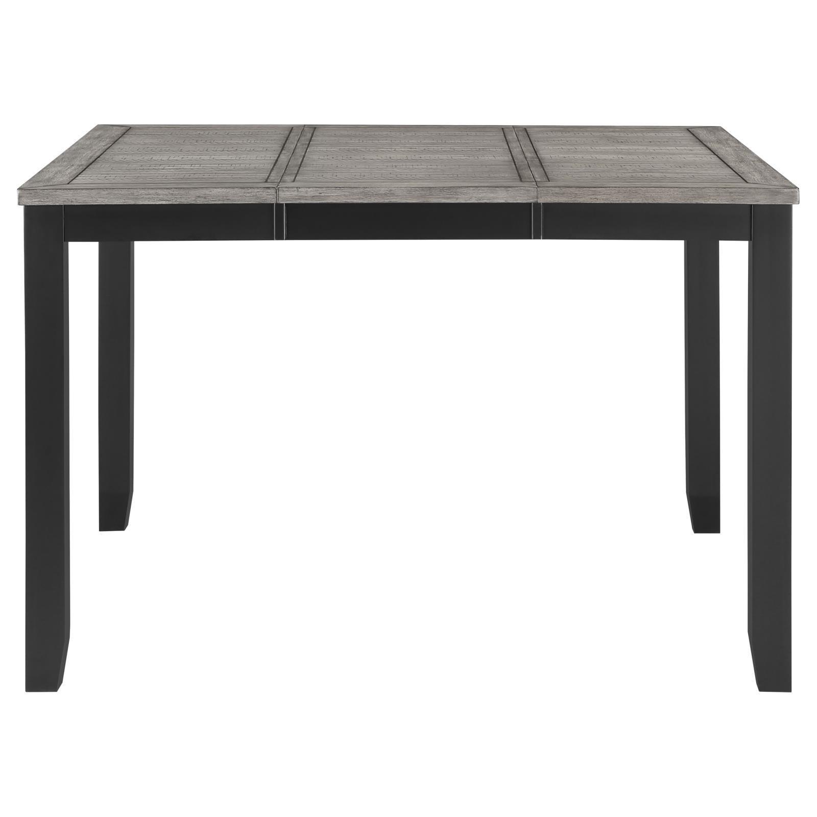 Elodie Counter Height Dining Table With Extension Leaf Grey And Black 121228 - Ella Furniture