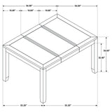 Elodie Counter Height Dining Table With Extension Leaf Grey And Black 121228 - Ella Furniture