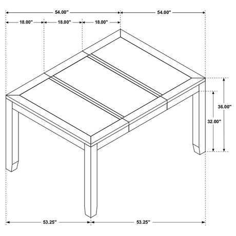 Elodie Counter Height Dining Table With Extension Leaf Grey And Black 121228 - Ella Furniture