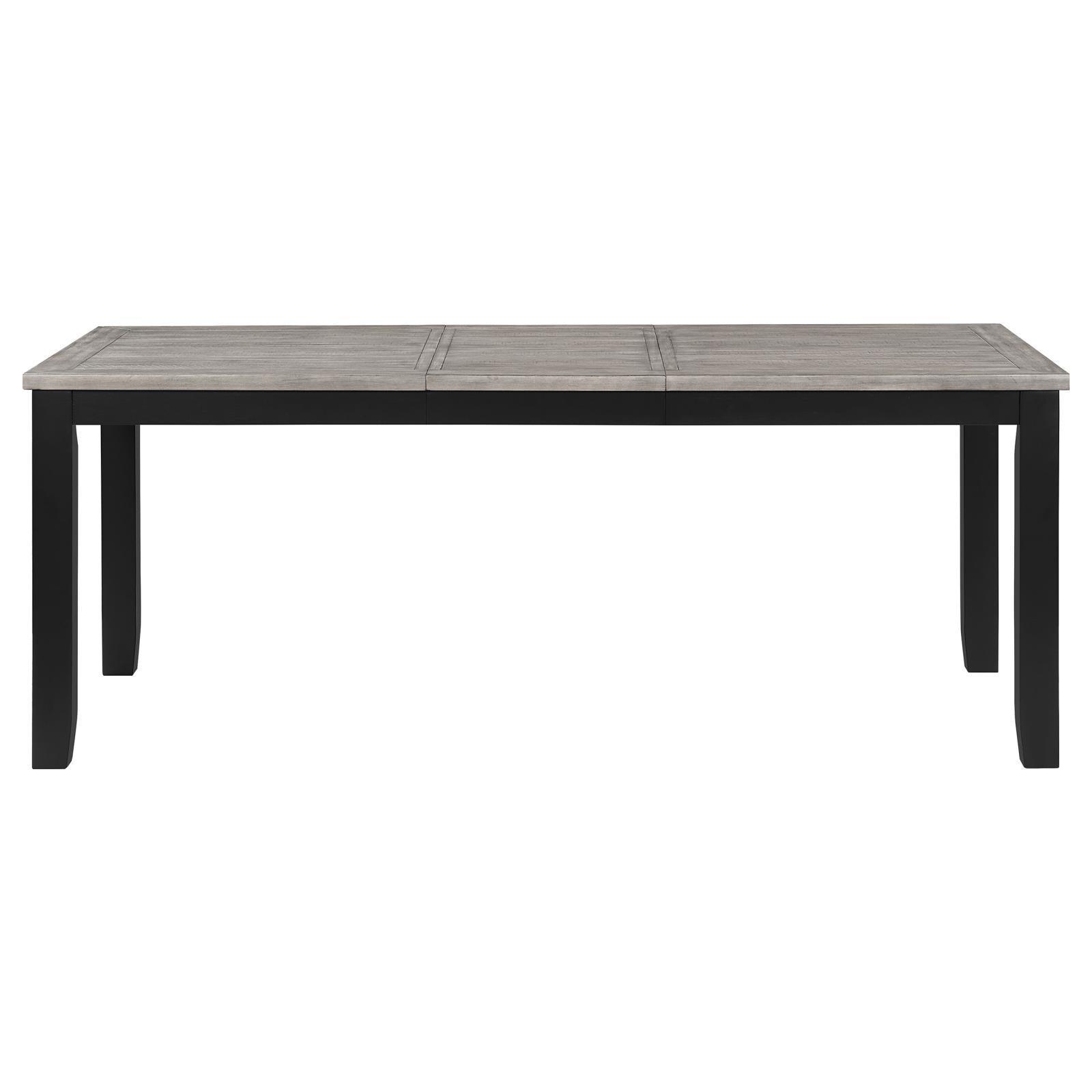 Elodie Rectangular Dining Table With Extension Grey And Black 121221 - Ella Furniture