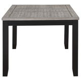 Elodie Rectangular Dining Table With Extension Grey And Black 121221 - Ella Furniture