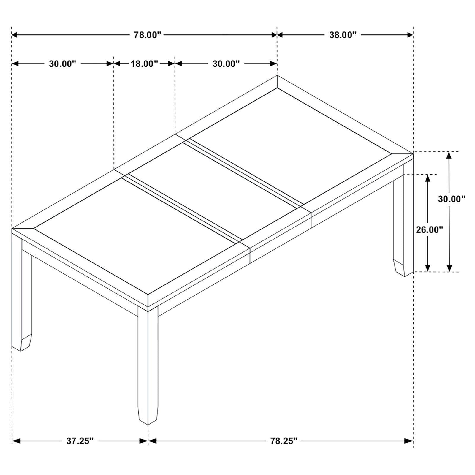 Elodie Rectangular Dining Table With Extension Grey And Black 121221 - Ella Furniture