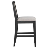 Elodie Upholstered Padded Seat Counter Height Dining Chair Dove Grey And Black (Set Of 2) 121229 - Ella Furniture
