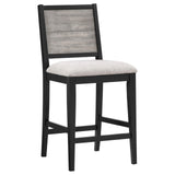 Elodie Upholstered Padded Seat Counter Height Dining Chair Dove Grey And Black (Set Of 2) 121229 - Ella Furniture