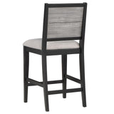 Elodie Upholstered Padded Seat Counter Height Dining Chair Dove Grey And Black (Set Of 2) 121229 - Ella Furniture