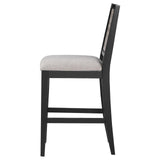 Elodie Upholstered Padded Seat Counter Height Dining Chair Dove Grey And Black (Set Of 2) 121229 - Ella Furniture